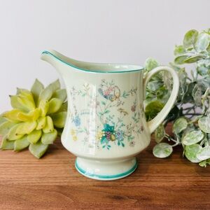 Noritake Paradise 1974-1985 Flowers & Birds Creamer Pitcher Vintage Japan 8223